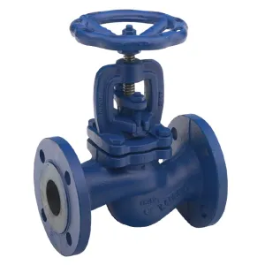 Cast Iron Globe Valve Flanged PN16 with Handwheel (painted blue)